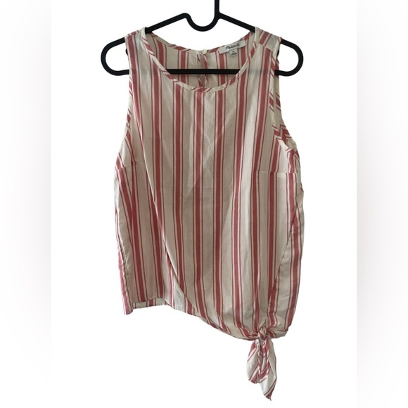 New Madewell Pink and White Stripe Sleeveless Tank size XS - Picture 8 of 9